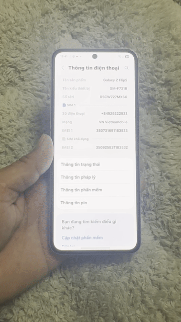 Zflip 5 . 8/512 có GL. Mua bán Điện thoại tại Quận Thanh Xuân Hà Nội được đăng bởi Tuấn hình 1