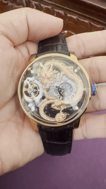 Đồng hồ Hanboro 42mm Vàng hồng dây da. Mua bán Đồng hồ tại Thành phố Phú Quốc Kiên Giang được đăng bởi quách minh phụng hình 1
