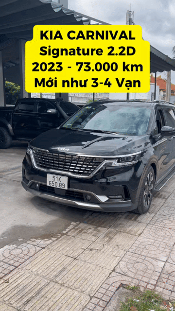 KIA Carnival Signature 2.2D 2023 Đen 73.000 km. Mua bán Ô tô tại Thành phố Thủ Đức Tp Hồ Chí Minh được đăng bởi Đặng Huỳnh Trường hình 1
