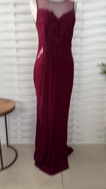 Burgandy evening dress