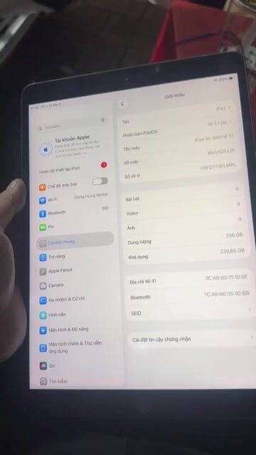 ipad air3 256 (nhanh gọn có bớt). Mua bán Máy tính bảng tại Thành phố Dĩ An Bình Dương được đăng bởi Hưng Motor hình 1