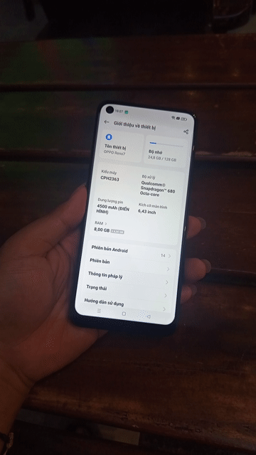Oppo Reno 7 128GB , đẹp không lỗi. Mua bán Điện thoại tại Quận Bình Tân Tp Hồ Chí Minh được đăng bởi Kim Quang hình 1
