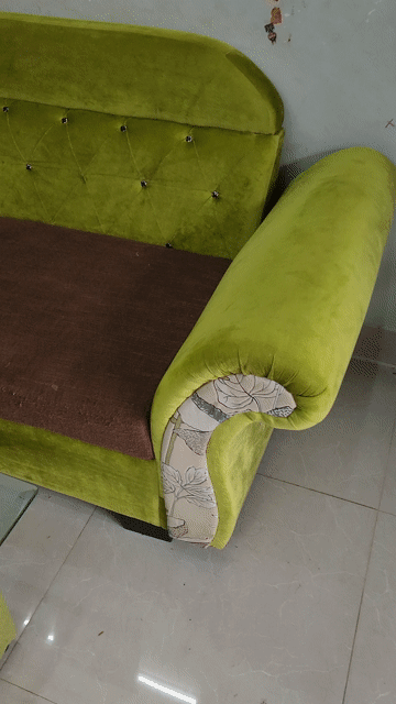 Bộ sofa vải Xanh lá còn tốt. Mua bán Bàn ghế tại Thành phố Pleiku Gia Lai được đăng bởi  Liênphan hình 1