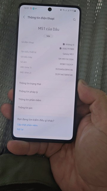 Samsung Galaxy M51 Đen. Mua bán Điện thoại tại Quận Bình Tân Tp Hồ Chí Minh được đăng bởi Phúc hình 1