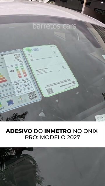 ADESIVO DO INMETRO NO ONIX PRO: MODELO 2027