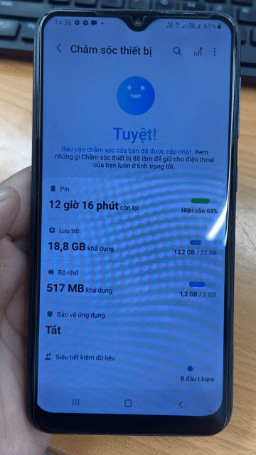 Samsung A10 32GB Xanh. Mua bán Điện thoại tại Thành phố Thủ Dầu Một Bình Dương được đăng bởi Kawauso hình 1