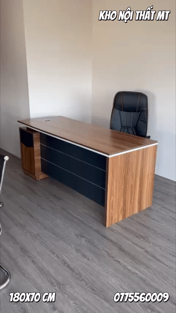 Bàn giám đốc gỗ chữ I 160x70cm, Có Hộc Tủ, New. Mua bán Bàn ghế tại Quận Cẩm Lệ Đà Nẵng được đăng bởi Kho Nội Thất MT  hình 1
