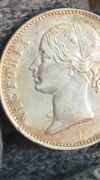 1840 One Rupee Victoria Queen British India Silver Coin w.w raised 28 berries video
