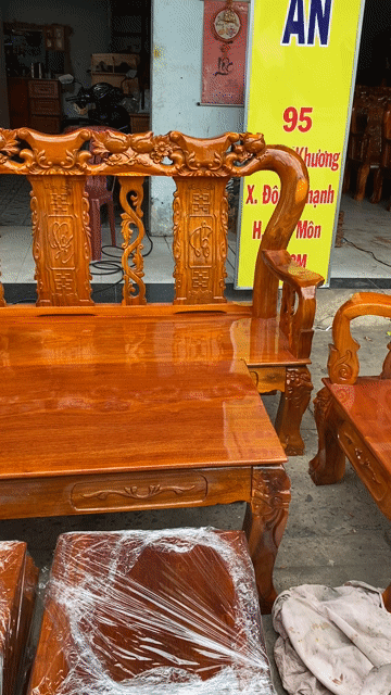 Bộ salon Gỗ tràm bông vàng tay 10. Mua bán Bàn ghế tại Huyện Hóc Môn Tp Hồ Chí Minh được đăng bởi tuyến hình 1