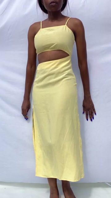 FOREVER 21 Butter yellow dress