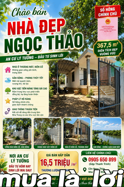 Mua bán Đất Thành phố Nha Trang Khánh Hòa diện tích 367.2 m² giá 6,063 tỷ