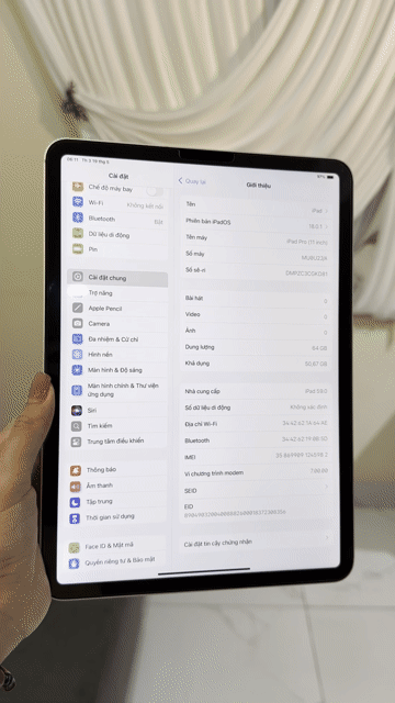 Apple iPad Pro 2018 64GB Bạc. Mua bán Máy tính bảng tại Quận Hoàng Mai Hà Nội được đăng bởi Ly Ly hình 1