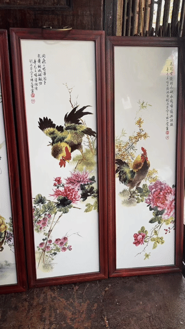 Tranh treo tường Tứ quý Gỗ, gốm sứ giá 1580k e bao. Mua bán Đồ sưu tầm, đồ cổ tại Quận Hai Bà Trưng Hà Nội được đăng bởi Nhàn lê hình 1