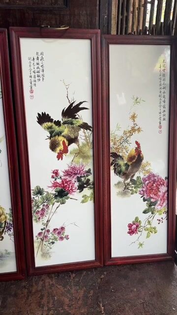 Tranh treo tường Tứ quý Gỗ, gốm sứ giá 1580k e bao. Mua bán Đồ sưu tầm, đồ cổ tại Quận Hai Bà Trưng Hà Nội được đăng bởi Nhàn lê hình 1