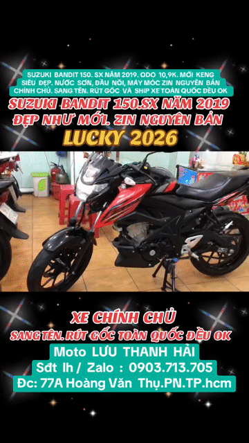 SUZUKI  BANDIT 150.SX 2019. ODO 10,9K.MỚI KENG.ZIN. Mua bán Xe máy tại Quận Phú Nhuận Tp Hồ Chí Minh được đăng bởi MOTO LUU THANH HAI  77A hình 1