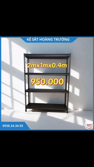 Kệ sắt V gài Đen 2m 1m 0.4m 4 tầng. Mua bán Tủ, kệ gia đình tại Thành phố Thủ Đức Tp Hồ Chí Minh được đăng bởi kệ sắt hoàng trường hình 1