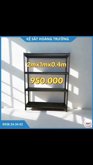 Kệ sắt V gài Đen 2m 1m 0.4m 4 tầng. Mua bán Tủ, kệ gia đình tại Thành phố Thủ Đức Tp Hồ Chí Minh được đăng bởi kệ sắt hoàng trường hình 1