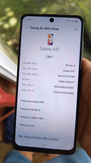 Samsung Galaxy A51 128GB Đen. Mua bán Điện thoại tại Huyện Kế Sách Sóc Trăng được đăng bởi thu xác điện thoại giá cao tận nơi  hình 1