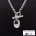 Silver Curb Necklace with Integral Tag 360 video