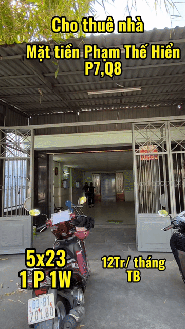 Cho thuê Nhà ở Quận 8 Tp Hồ Chí Minh diện tích 115 m² giá 12 triệu/tháng