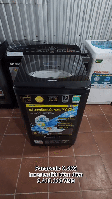 Máy giặt Panasonic 9.5kg Inverter Đen. Mua bán Máy giặt tại Thành phố Sóc Trăng Sóc Trăng được đăng bởi Điện Lạnh Hoàng Khải hình 1
