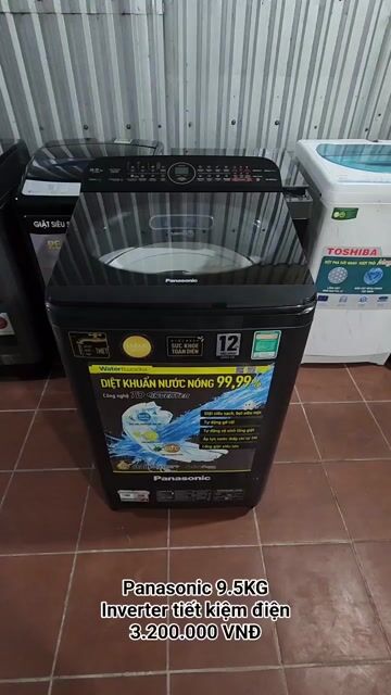 Máy giặt Panasonic 9.5kg Inverter Đen. Mua bán Máy giặt tại Thành phố Sóc Trăng Sóc Trăng được đăng bởi Điện Lạnh Hoàng Khải hình 1