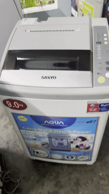 Máy giặt Sanyo 9.0 kg cửa trên. Mua bán Máy giặt tại Huyện An Dương Hải Phòng được đăng bởi Phát Thanh Lý  hình 1