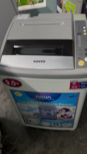 Máy giặt Sanyo 9.0 kg cửa trên. Mua bán Máy giặt tại Huyện An Dương Hải Phòng được đăng bởi Phát Thanh Lý  hình 1
