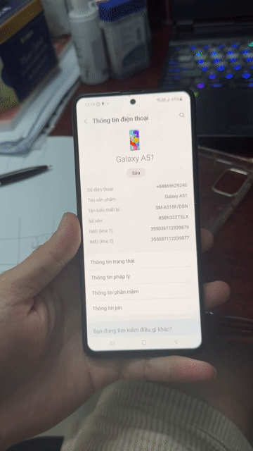 Samsung Galaxy A51 Xanh Dương 128GB. Mua bán Điện thoại tại Huyện Thanh Liêm Hà Nam được đăng bởi Tinh Hoang hình 1