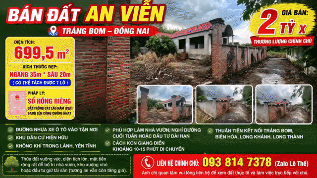 Mua bán Đất diện tích 600 m² giá 2,3 tỷ