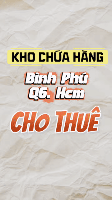 Cho thuê Văn phòng, Mặt bằng kinh doanh Quận 6 Tp Hồ Chí Minh diện tích 200 m² giá 24 triệu/tháng