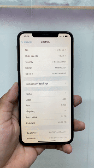 Apple iPhone Xs Max 64GB chỉ thay màn còn lại full. Mua bán Điện thoại tại Quận 12 Tp Hồ Chí Minh được đăng bởi Tính hình 1