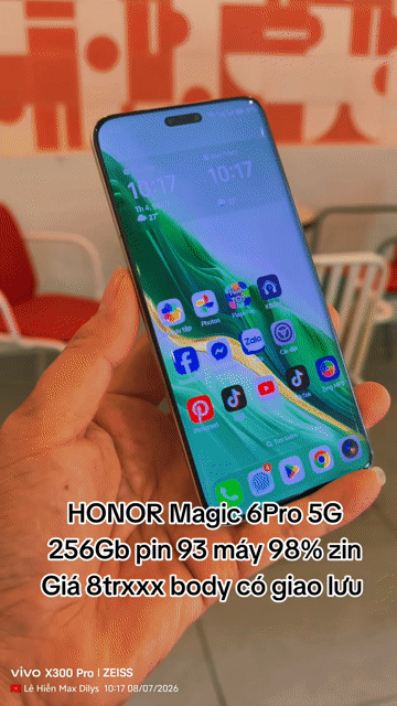 Honor Magic 6 Pro 5G 256Gb Trắng zin đẹp 98 . Mua bán Điện thoại tại Thành phố Mỹ Tho Tiền Giang được đăng bởi LH Max Dilys hình 1