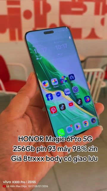 Honor Magic 6 Pro 5G 256Gb Trắng zin đẹp 98 . Mua bán Điện thoại tại Thành phố Mỹ Tho Tiền Giang được đăng bởi LH Max Dilys hình 1