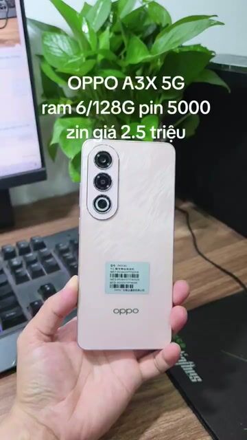 OPPO A3X 5G 128GB Hồng, máy zin nguyên cây. Mua bán Điện thoại tại Quận Hà Đông Hà Nội được đăng bởi Shop Điện Thoại Cũ Zin hình 1