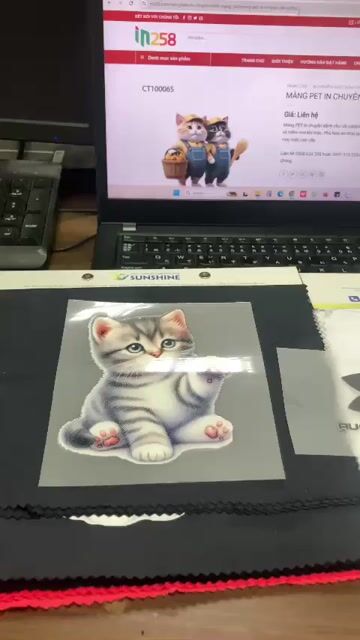 In Kỹ Thuật Số màng PET, vải COTTON, vải  POLYESTE. Mua bán Đồ dùng văn phòng tại Huyện Trảng Bom Đồng Nai được đăng bởi Ca Bán Cá hình 1