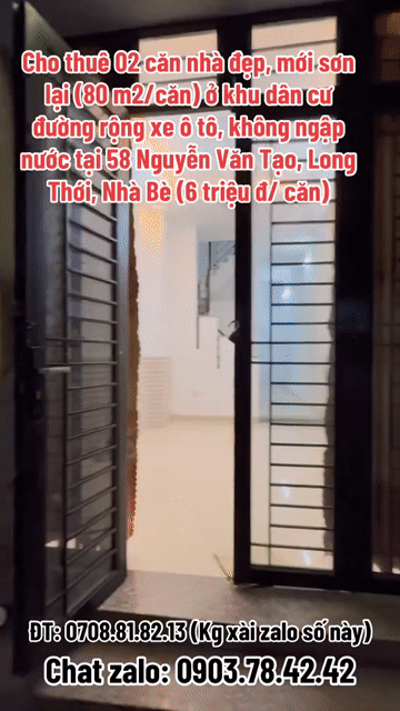 Cho thuê Nhà ở Huyện Nhà Bè Tp Hồ Chí Minh diện tích 40 m² giá 6 triệu/tháng