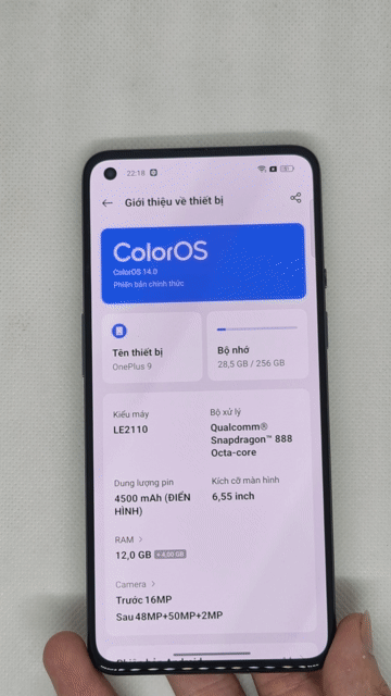 OnePlus 9 12/256GB Đen. Mua bán Điện thoại tại Quận Thanh Xuân Hà Nội được đăng bởi Đỗ Mạnh Nhuận hình 1