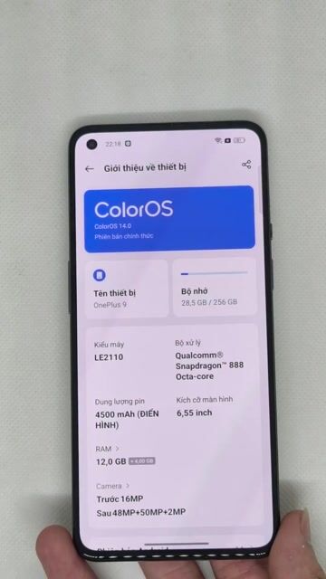 OnePlus 9 12/256GB Đen. Mua bán Điện thoại tại Quận Thanh Xuân Hà Nội được đăng bởi Đỗ Mạnh Nhuận hình 1
