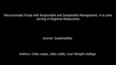 Place-Branded Foods with Responsible and Sustainable Management