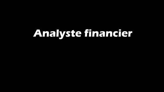 Présentation métier -- Analyste financier