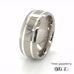 9mm Mens Silver Inlay Polished Titanium Wedding Ring 360 video