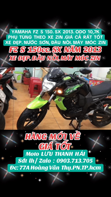 FZ  S 150. SX 2013. ODO 10,7K.XE ĐẸP.MÁY MÓC ZIN. Mua bán Xe máy tại Quận Phú Nhuận Tp Hồ Chí Minh được đăng bởi MOTO LUU THANH HAI  77A hình 1