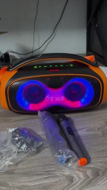 Loa karaoke di động F168 Đen, Cam Mới. Mua bán Tivi, Âm thanh tại Thị xã Điện Bàn Quảng Nam được đăng bởi de cf hình 1