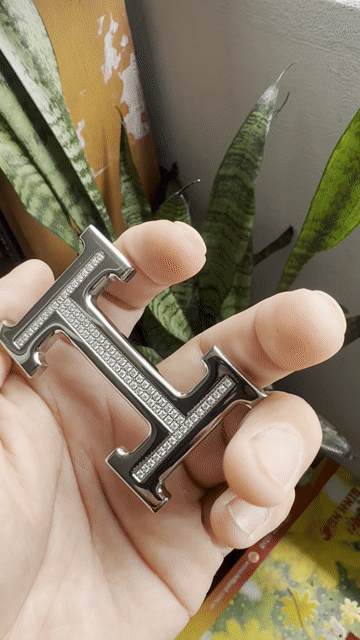 Mặt dây nịt chữ H Inox 316 32mm gắn đá thủ công. Mua bán Phụ kiện thời trang khác tại Quận Cầu Giấy Hà Nội được đăng bởi Lê Hùng Phong hình 1