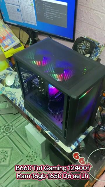 Pc B660 Tuf Gaming 12400f 1650 D6 ae làm việc. Mua bán Máy tính để bàn tại Thành phố Thuận An Bình Dương được đăng bởi Vi Tính Phát Tài hình 1