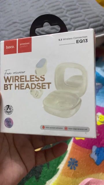 [Pass 250k]  Tai nghe Bluetooth Hoco EQ13 Trắng. Mua bán Tivi, Âm thanh tại Huyện Bình Chánh Tp Hồ Chí Minh được đăng bởi Linh Xả Hàng Thanh Lý  hình 1