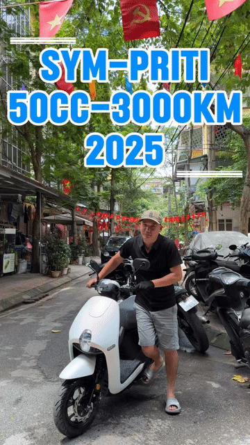 SYM Priti 50cc 2025 Trắng siêu mới biển đẹp 6862. Mua bán Xe máy tại Quận Ba Đình Hà Nội được đăng bởi Xe Máy Nam Thi hình 1