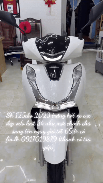 Honda SH125 CBS 2023 Trắng 3000 km. Mua bán Xe máy tại Thành phố Vũng Tàu Bà Rịa - Vũng Tàu được đăng bởi XE MÁY BẢO THANH  TPVŨNG TÀU hình 1