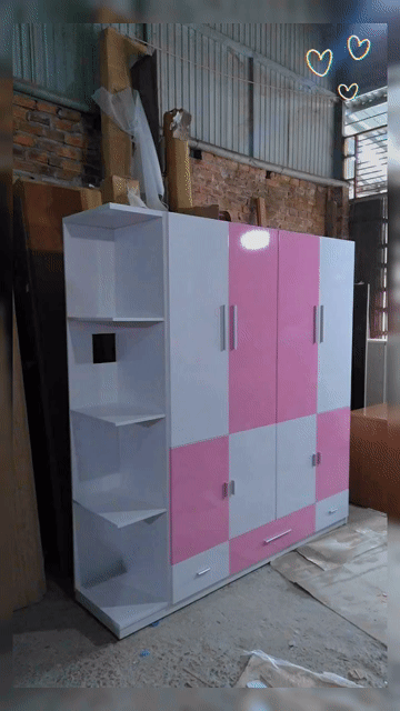 Tủ quần áo 8 cánh 3 hộc màu hồng cánh sen nhựa. Mua bán Tủ, kệ gia đình tại Quận Liên Chiểu Đà Nẵng được đăng bởi Xưởng nội thất nhựa Chinhuei 490 Âu Cơ Đà Nẵng hình 1